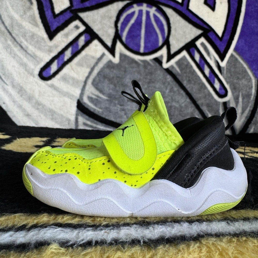 Size 6c - Jordan 23/7 (TD) Volt White Black DQ9294-701 Toddler Kids